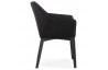 Fauteuil en tissu noir au forme rectiligne - Takion