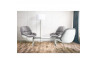 Fauteuil lounge design en tissu gris clair - Sella