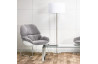 Fauteuil lounge design en tissu gris clair - Sella