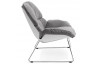 Fauteuil lounge design en tissu gris clair - Sella