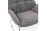 Fauteuil lounge design en tissu gris clair - Sella