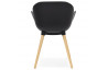 Chaise noire avec pieds en bois - Sitwel