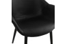 Fauteuil noir de haute qualité en simili cuir - Melrose