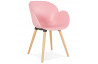 Chaise moderne de couleur rose et pieds en bois - Sitwel