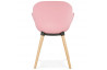 Chaise moderne de couleur rose et pieds en bois - Sitwel