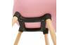 Chaise moderne de couleur rose et pieds en bois - Sitwel