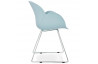 Chaise bleu pieds fins chromés - Testa