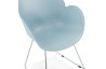 Chaise bleu pieds fins chromés - Testa