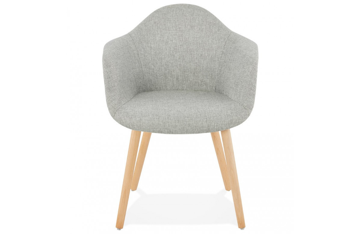 Fauteuil design en tissu de couleur grise - Loko