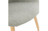 Fauteuil design en tissu de couleur grise - Loko