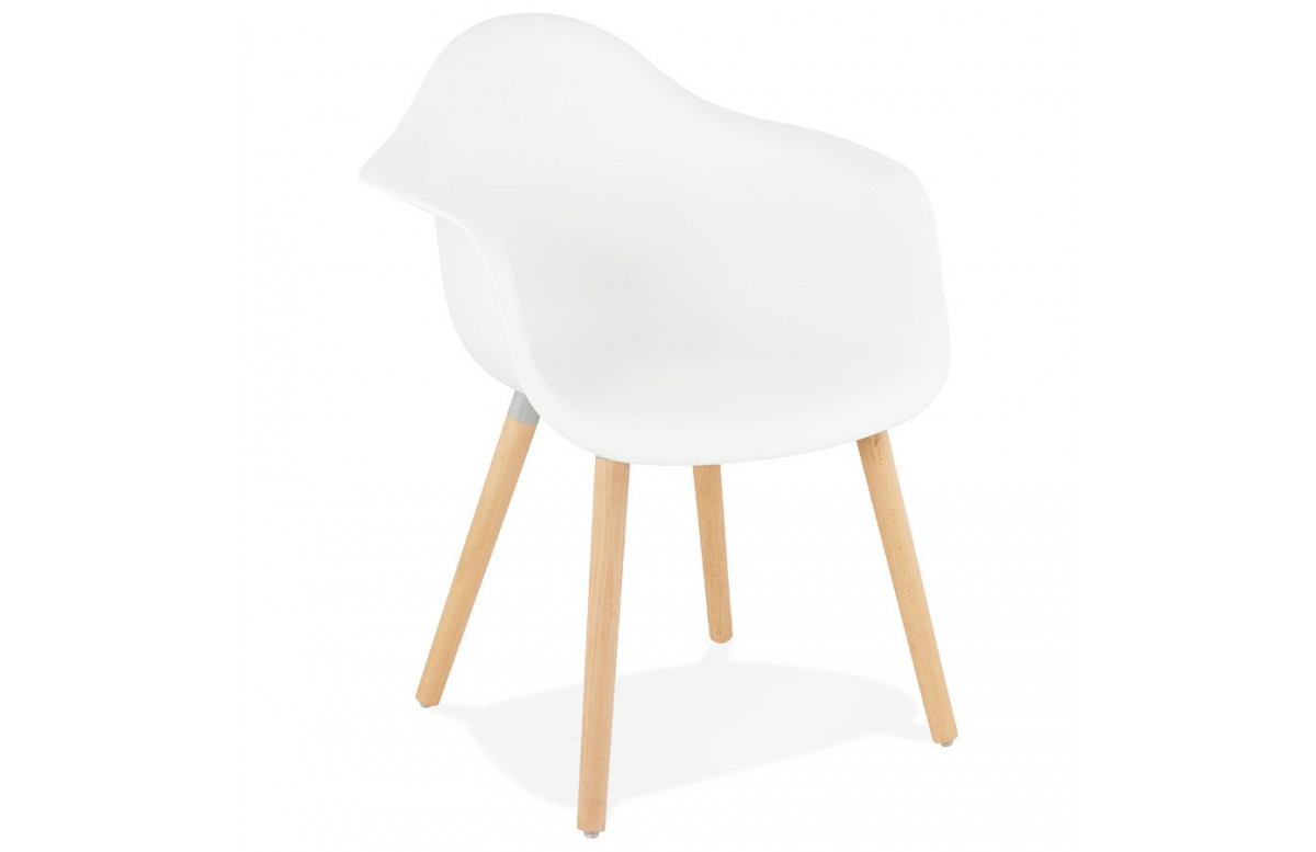 Fauteuil blanc assise en polypropylene - Cloud