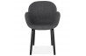 Fauteuil noir assise et dossier enveloppants - Elegans