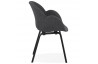 Fauteuil noir assise et dossier enveloppants - Elegans