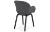 Fauteuil noir assise et dossier enveloppants - Elegans