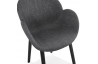 Fauteuil noir assise et dossier enveloppants - Elegans