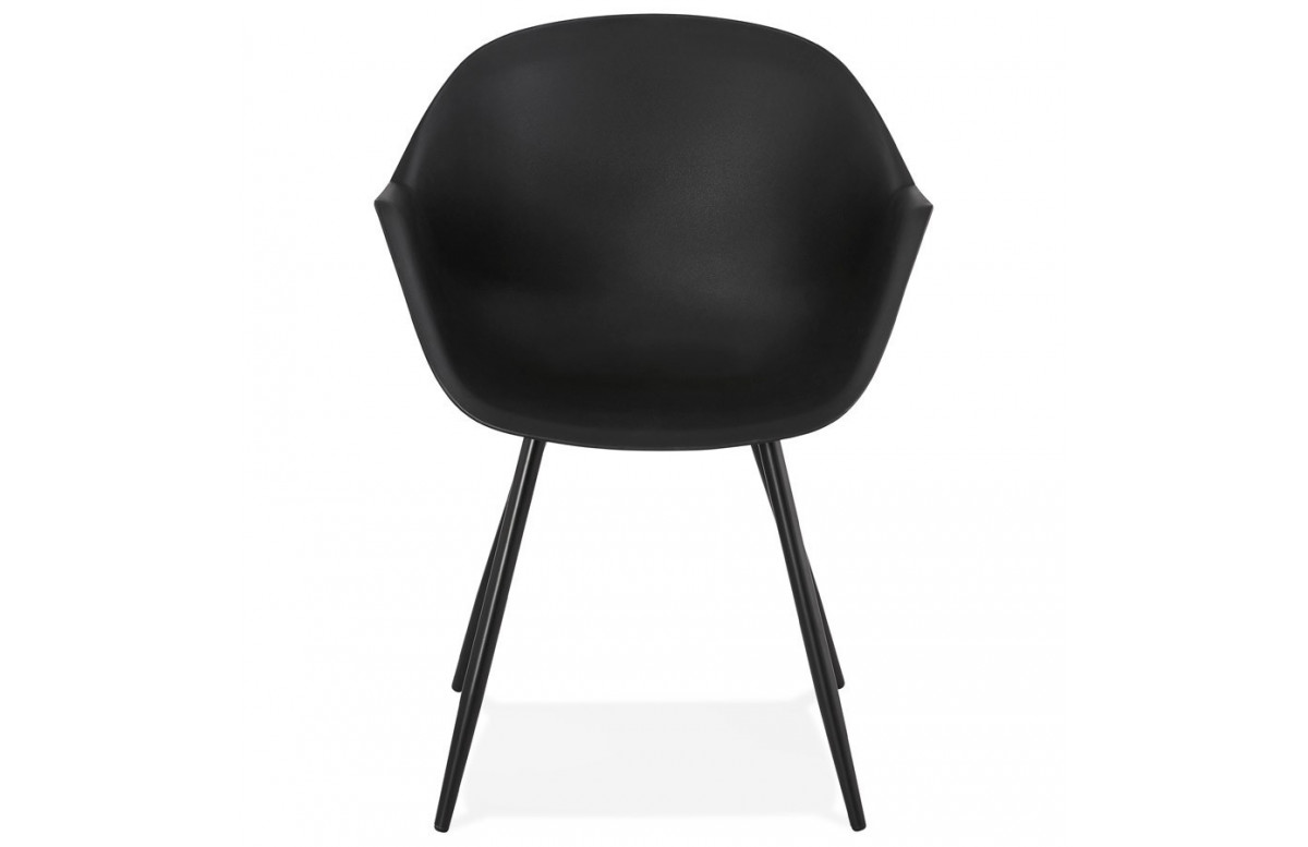 Fauteuil noir design scandinave - STILETO