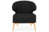 Fauteuil enveloppant de couleur noire - Missy