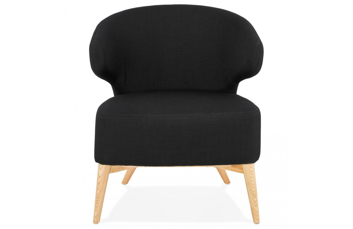 Fauteuil enveloppant de couleur noire - Missy