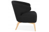 Fauteuil enveloppant de couleur noire - Missy