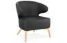 Fauteuil lounge pieds bois naturel - Michel