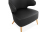 Fauteuil lounge pieds bois naturel - Michel