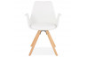 Chaise blanche avec accoudoirs - Skanor