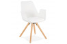 Chaise blanche avec accoudoirs - Skanor