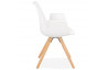 Chaise blanche avec accoudoirs - Skanor