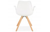 Chaise blanche avec accoudoirs - Skanor