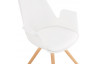 Chaise blanche avec accoudoirs - Skanor