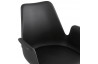 Chaise noire pieds bois naturel - Skanor