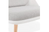 Fauteuil en polypropylène blanc et gris en tissu - Kajol