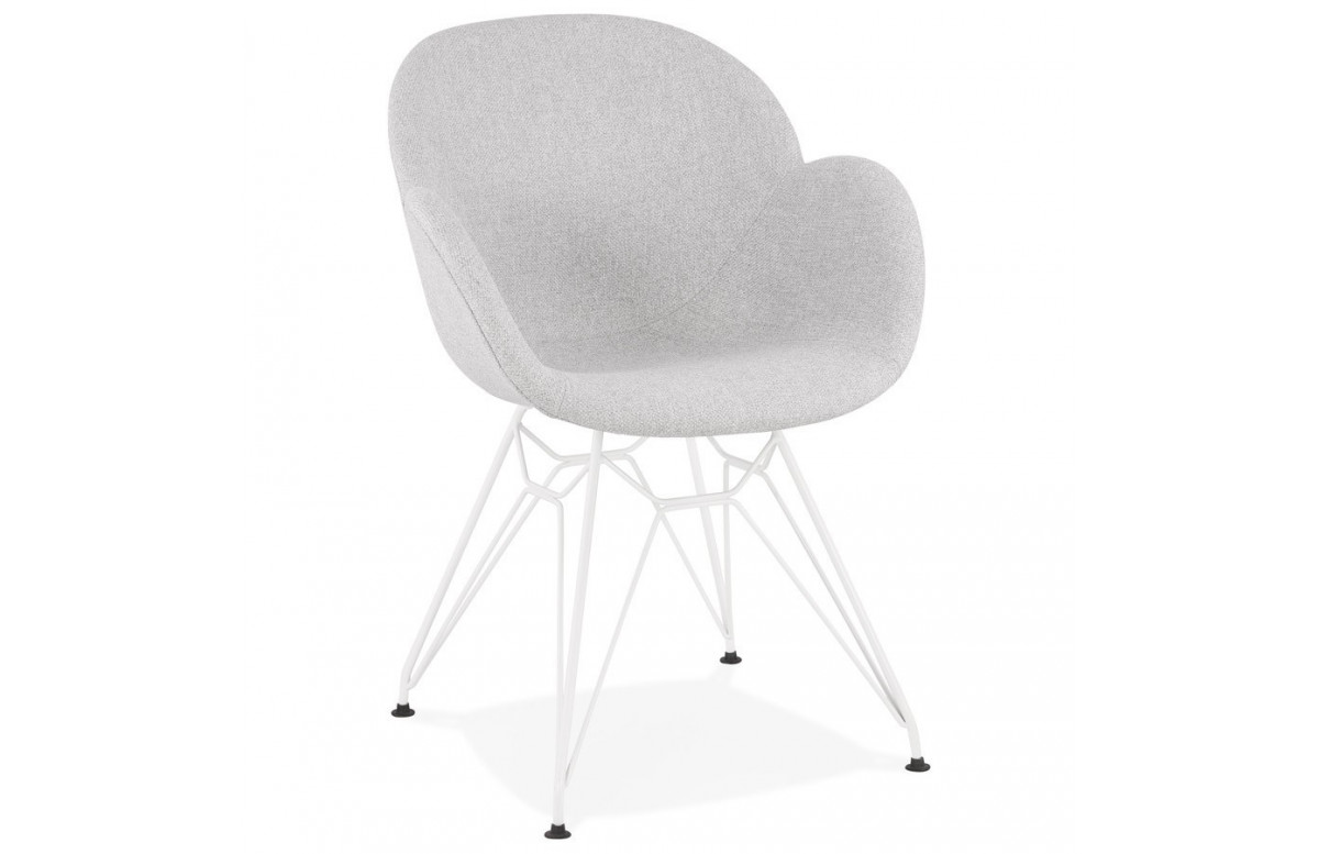 Fauteuil cocooning gris en tissu - Lider