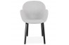 Fauteuil gris pieds noir - Elegans