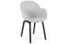 Fauteuil gris pieds noir - Elegans