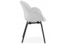 Fauteuil gris pieds noir - Elegans