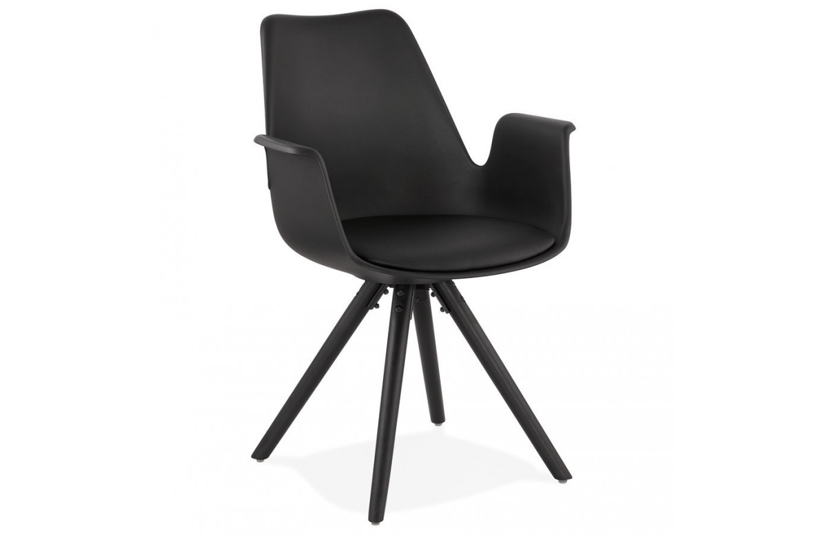 Fauteuil noir classique et branché - Skanor