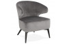 Fauteuil gris piétement noir - Melick