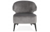 Fauteuil gris piétement noir - Melick