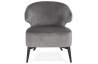 Fauteuil gris piétement noir - Melick