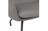 Fauteuil avec coussin amovible gris clair - Korat