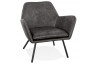 Fauteuil vintage noir en simili cuir - Luft