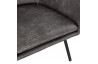 Fauteuil vintage noir en simili cuir - Luft