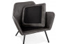 Fauteuil vintage noir en simili cuir - Luft