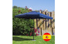 Parasol de jardin haut de gamme 3m droit à manivelle BLEU Hevea