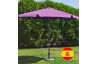 Parasol de jardin haut de gamme 3m droit à manivelle LILA Hevea