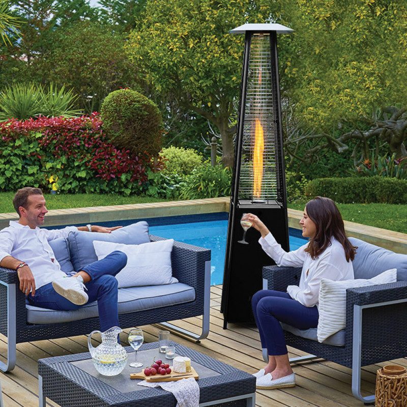 GOPLUS Parasol Chauffant Gaz en Fer,Chauffe-terrasse Etanche