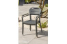 Ensemble table et chaises de jardin en aluminium 6 personnes City garden anthracite MADELIA