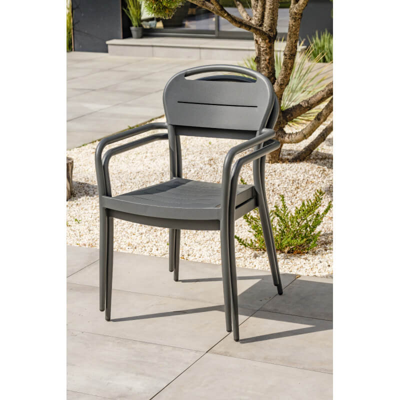 Ensemble table et chaises de jardin en aluminium 6 personnes Alumob