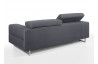 Canapé fixe en tissu gris 3 personnes DELORM